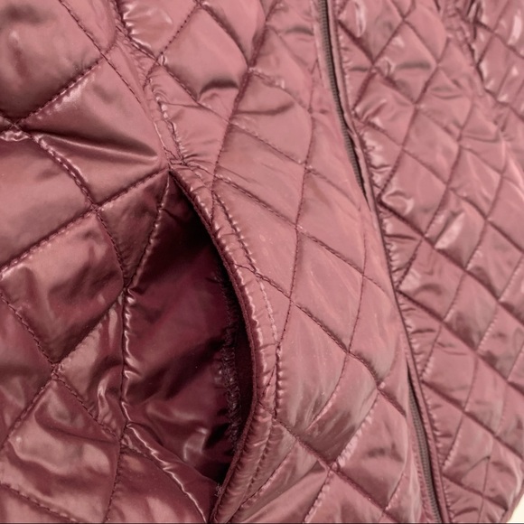 Van Heusen Raisin Plum Purple Lightweight Quilted Vest Understated Puffer Nwt XS - Picture 6 of 14